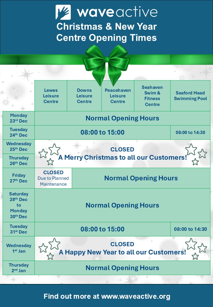 Lewes District Christmas Opening Hours